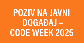 Poziv na javni događaj – Code Week 2025.